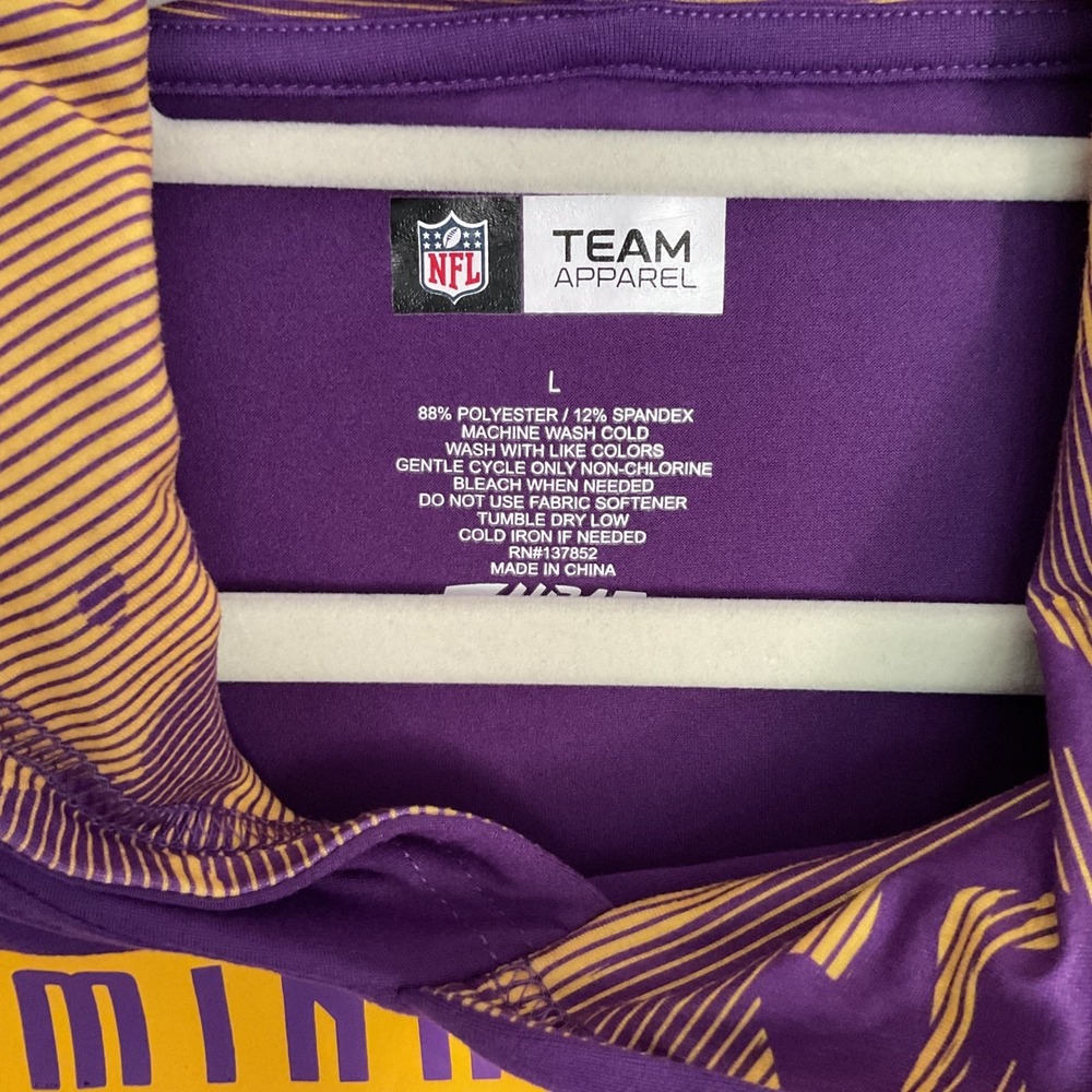 Zubaz Minnesota Vikings NFL Hoodie Mens Large Purple Yellow NWT - Picture 4 of 10